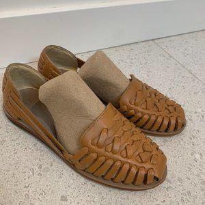 Nisolo huarache sandal leather almond Size 6.5